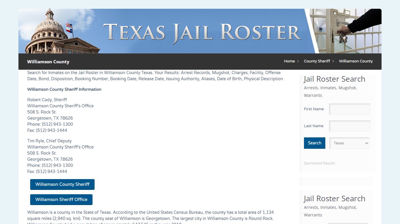 Williamson County | Jail Roster Search